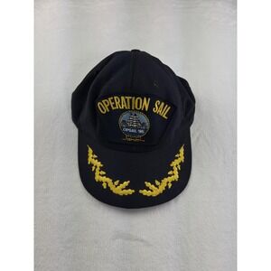 Vintage North Star Hat Cap Snap Back Mens One Size Blue Operation Sail Patch 80s